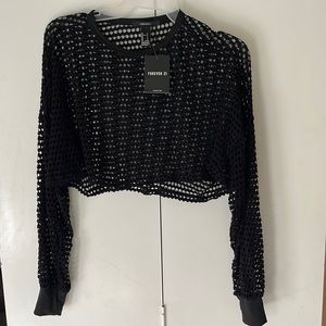 Forever 21 size small black see through crop